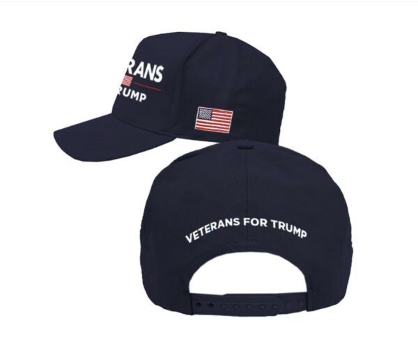 Veterans for Trump 2024: Structured Navy Hat for Patriotic Americans - Image 2