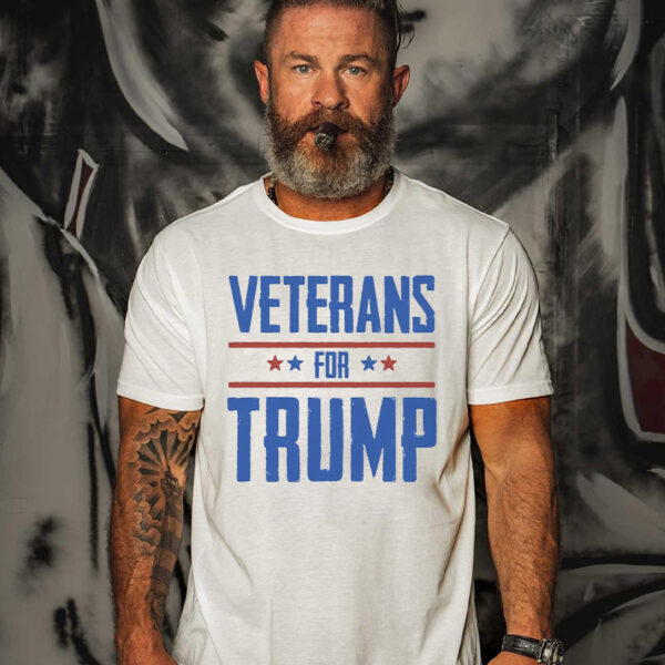 Show Your Support: Veterans For Trump 2024 T-Shirt - Image 2