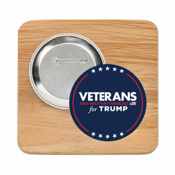 Veterans and Military Families for Trump 3" Buttons