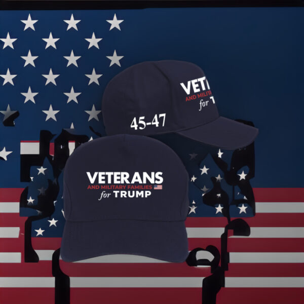 Show Your Patriotism: Veterans and Military Families for Trump Navy Hat - Image 2