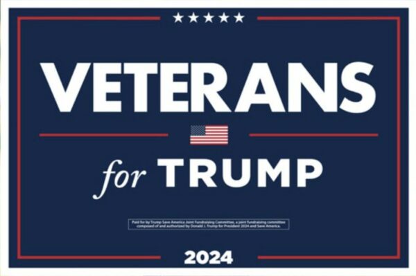 Show Your Support: Veterans for Trump 2024 Yard Sign - Image 2