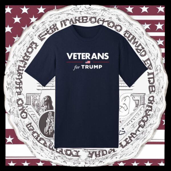 Show Your Patriotism: Veterans for Trump Navy Premium Cotton Shirt - Image 2