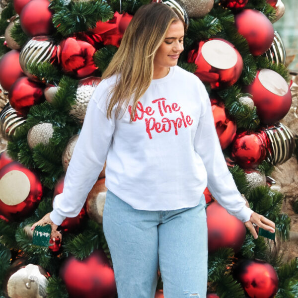 We the People Shimmer Crewneck: Show Your Support for Trump 2024 - Image 2