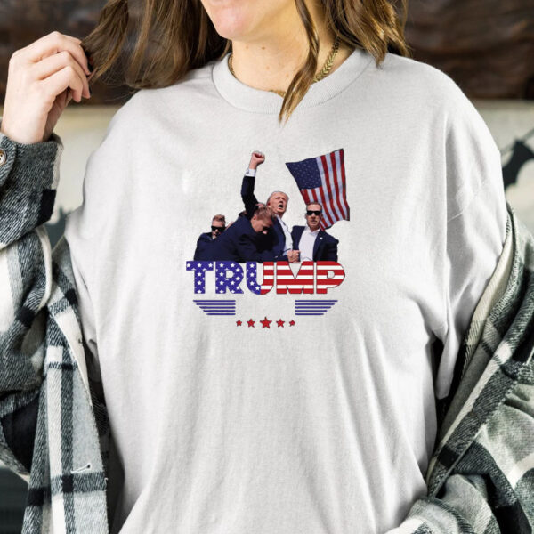 Donald Trump Shot T-SHIRT - Support TRUMP 2024- FREE SHIPPING4