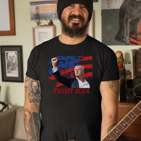 Donald Trump Shot T-Shirt -FIGHT, FIGHT, FIGHT TRUMP 2024 Support T-Shirt5