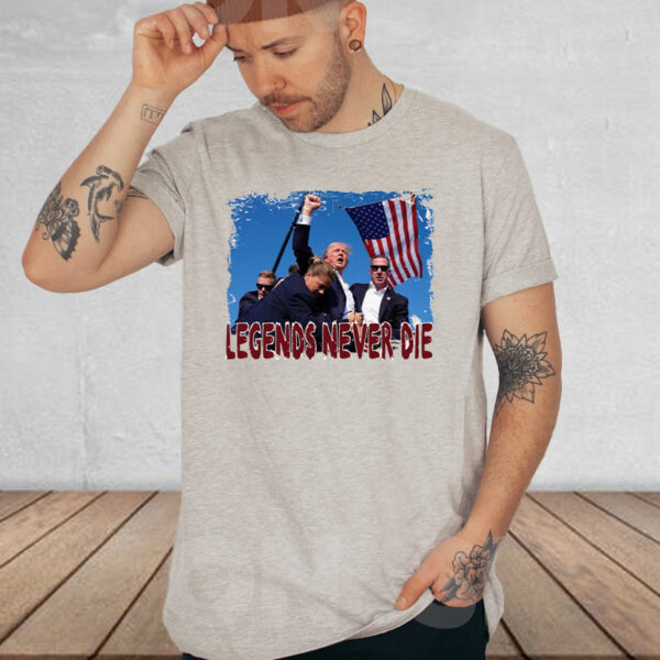 Legends Never Die Trump Shirt, Donald Trump Survived Shooter, Failed Assassination Tee, MAGA Men's Shirts2