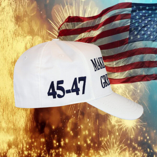 45-47 MAGA Hat – White1