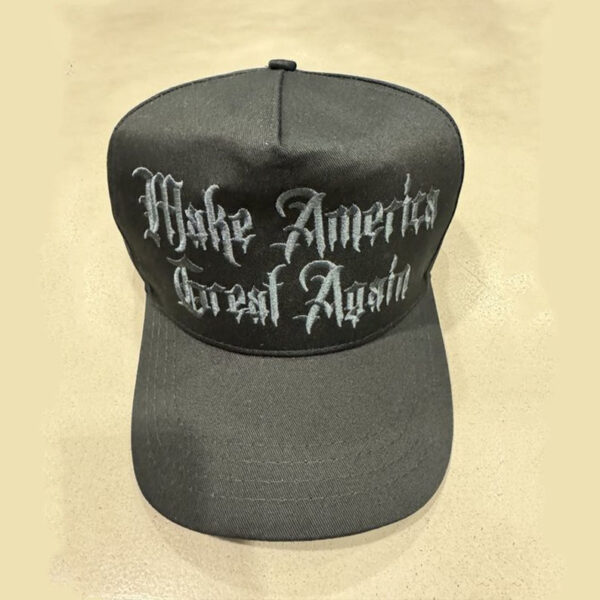 Black Dark Gothic Maga Hat