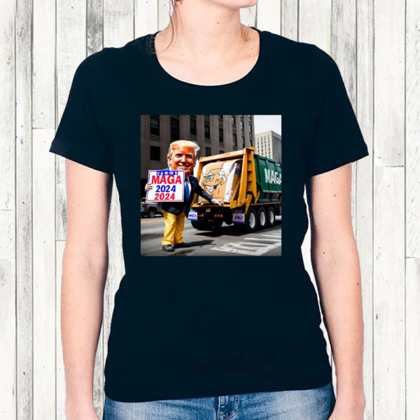 Donald Trump As A Happy Garbageman Garbage T-Shirt