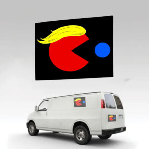 Game Funny - Trump Pacman Car Magnet ,Sticker