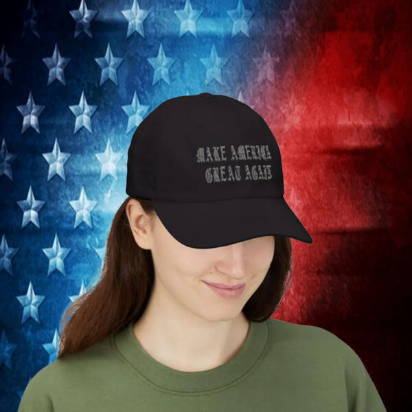 Gothic Dark MAGA Trump Cap - Elon Musk, Political Gift