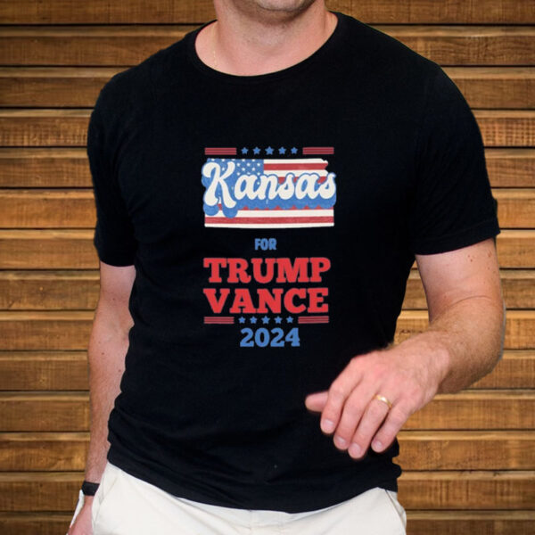 KANSAS For Trump Vance 2024 Rally T-Shirt1