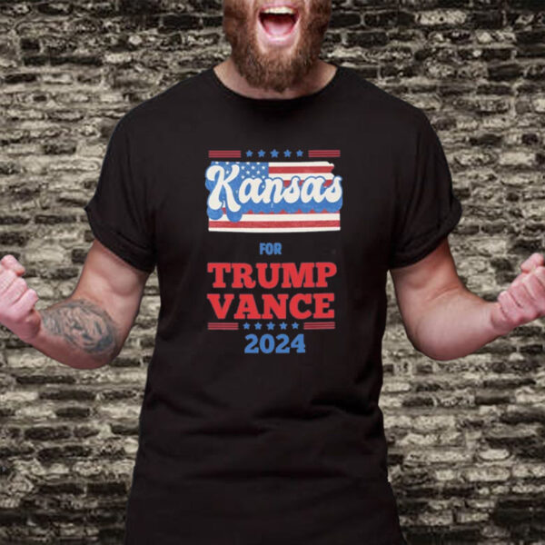 KANSAS For Trump Vance 2024 Rally T-Shirt2