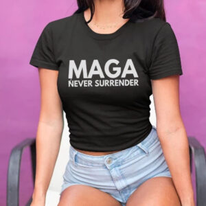 MAGA Never Surrender Dark Trump Elon T-Shirt