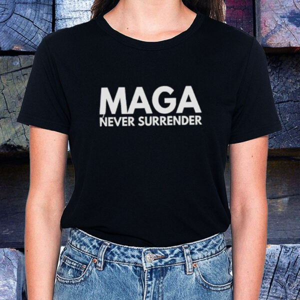 MAGA Never Surrender Dark Trump Elon T-Shirt12