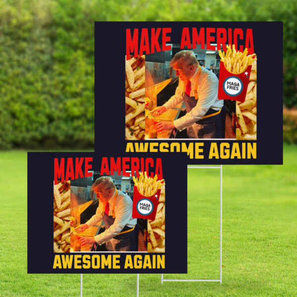 Make America Awesome Again - Mcdonald Election 2024 Yard Sign