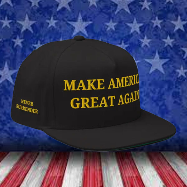 Make America Great Again, TRUMP 2024 Hat Cap - Gold Dark MAGA Hat