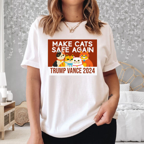 Make Cats Safe Again - Trump Vance 2024 T-Shirt6