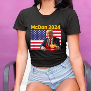 McDonald's 2024 Funny Donald Trump French Fry Cooking Fries for T-Shirt, Trump 2024, election USA