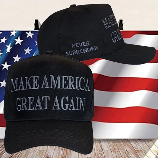 OFFICIAL - Trump DARK MAGA Never Surrender Hat3