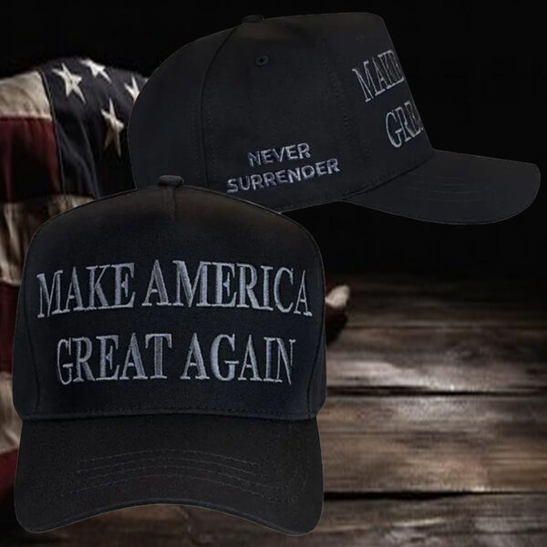 OFFICIAL - Trump DARK MAGA Never Surrender Hat4