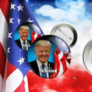 President Donald Trump Photo Pin Button1