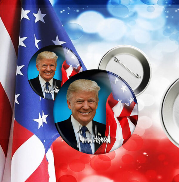 President Donald Trump Photo Pin Button1