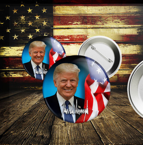 President Donald Trump Photo Pin Button6