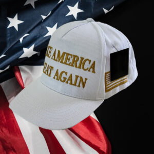 President Trump 45 - 47 Hat - 2024 - Make America Great Again -White Gold5