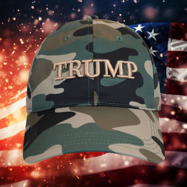 Raised Camo Trump Hat4