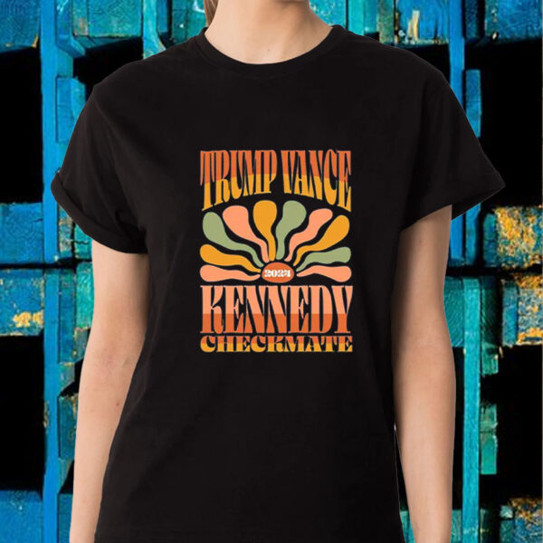 Retro Groovy Trump Vance Kennedy Checkmate T-Shirt ,Trump For President 2024,2