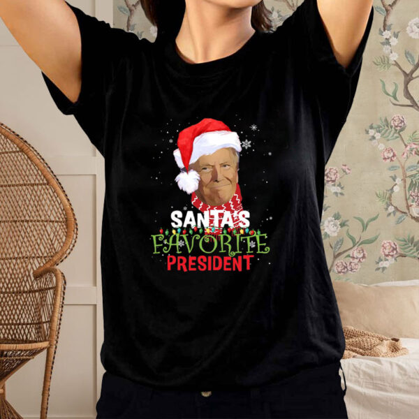 Santa's Favorite President ,Trump Vance Make Christmas Great Again - Humorous Christmas T-Shirt6