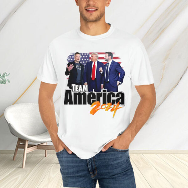 Team America - Trump - Vance - Elon Musk ,Dark Maga T-Shirt