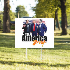 Team America - Trump - Vance - Elon Musk ,Dark Maga Yard Sign6