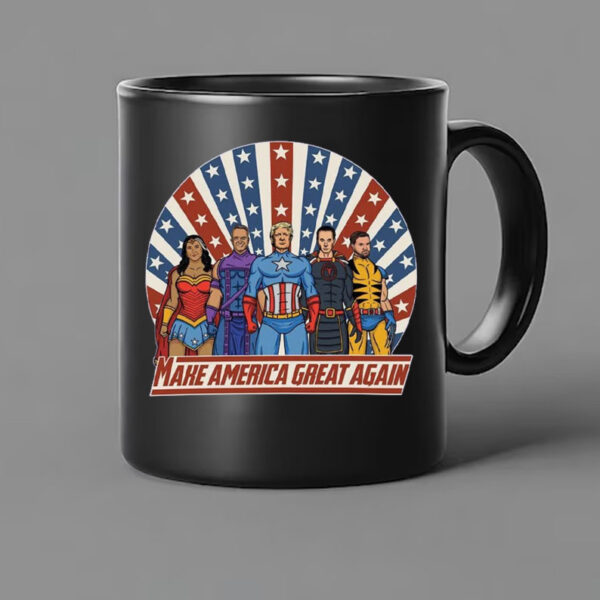 Trump 2024 Mug ,Maga Maha RFK Jr Elon Tulsi JD Vance American Superheroes Avengers Trump Mug1