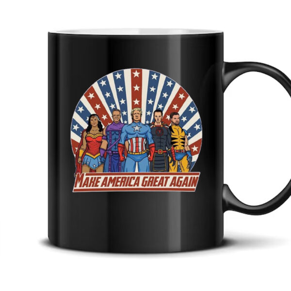 Trump 2024 Mug ,Maga Maha RFK Jr Elon Tulsi JD Vance American Superheroes Avengers Trump Mug2