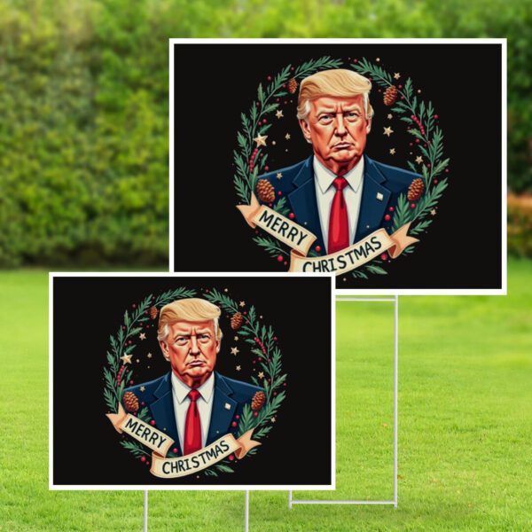 Trump Christmas Sign ,Merry Christmas Trump Yard Sign