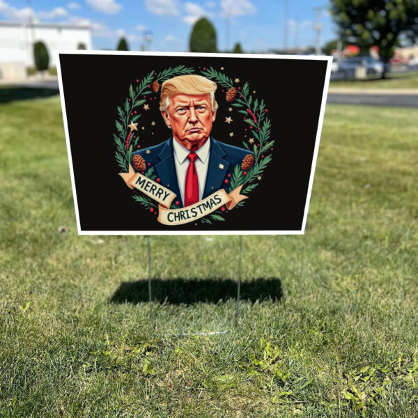 Trump Christmas Sign ,Merry Christmas Trump Yard Sign1