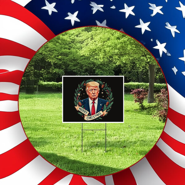 Trump Christmas Sign ,Merry Christmas Trump Yard Sign2