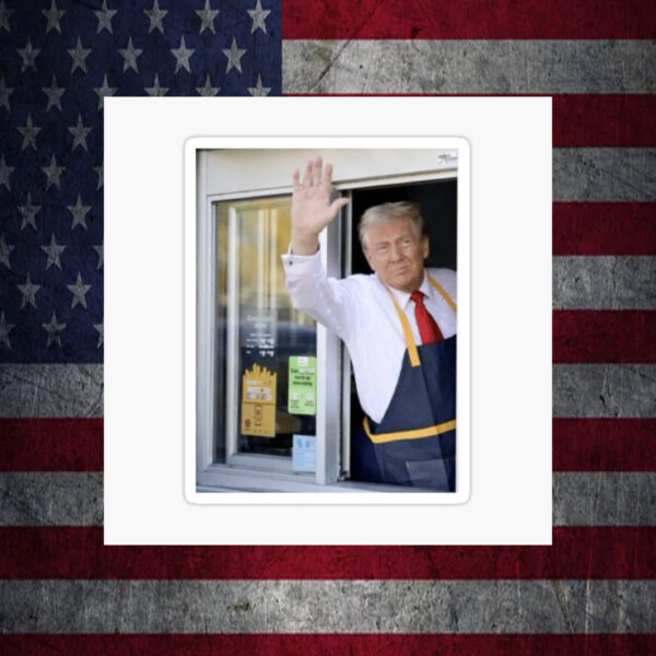 Trump Drive Thru Window Funny Sticker ,Car Magnet1