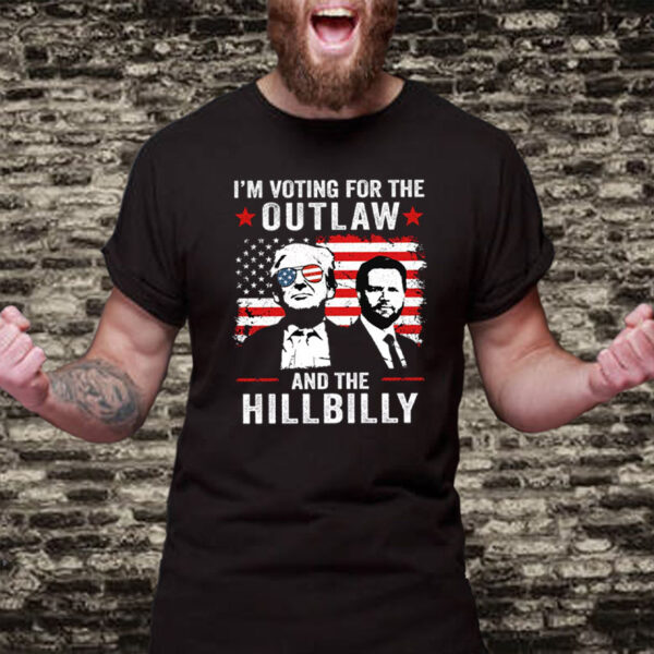 Trump I'm Voting For The Outlaw And Hillbilly Trump Vance T-Shirt2