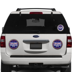 Trump Vance 2024 Fight Round Sticker - Car Magnet2