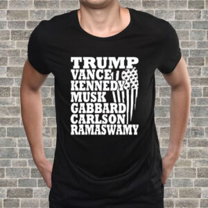 Trump Vance Kennedy Musk Gabbard Carlson Ramaswamy T-Shirt5