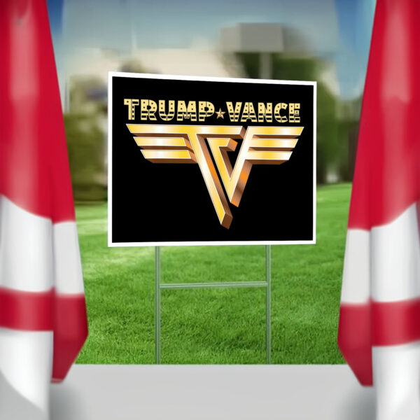 Trump Vance Rocker Gold Yard Sign4