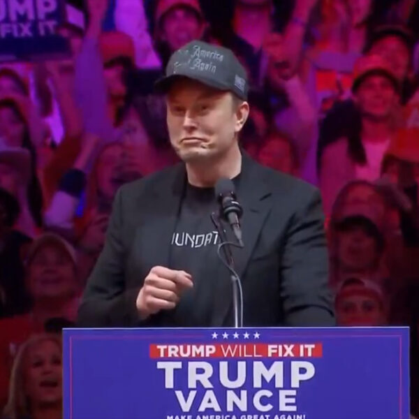 dark, gothic MAGA hat at Trump's Madison Square Garden rally1