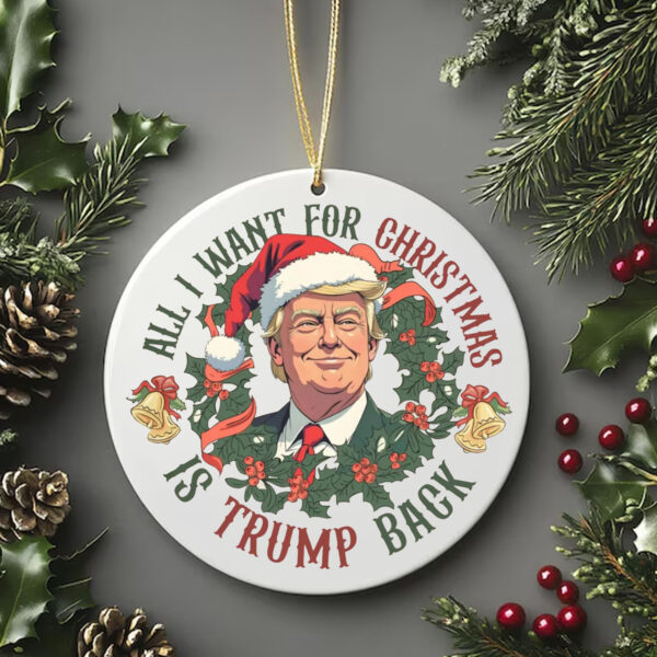 All I Want For Christmas Is Trump Back , Trump 2024 Christmas ornament