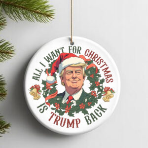 All I Want For Christmas Is Trump Back , Trump 2024 Christmas ornament2