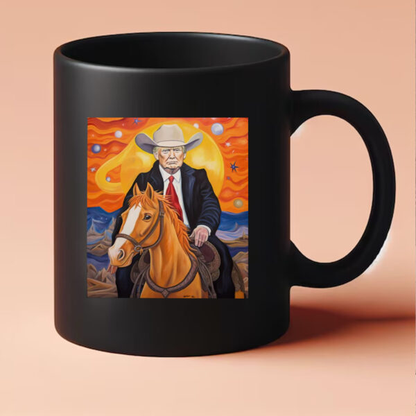 Art Cowboy Trump Riding a Horse Mug 20243