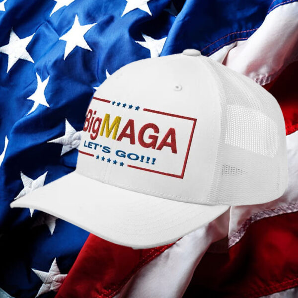 Big MAGA hat Let's Go! MagaDonalds Trump Embroidery Hat1