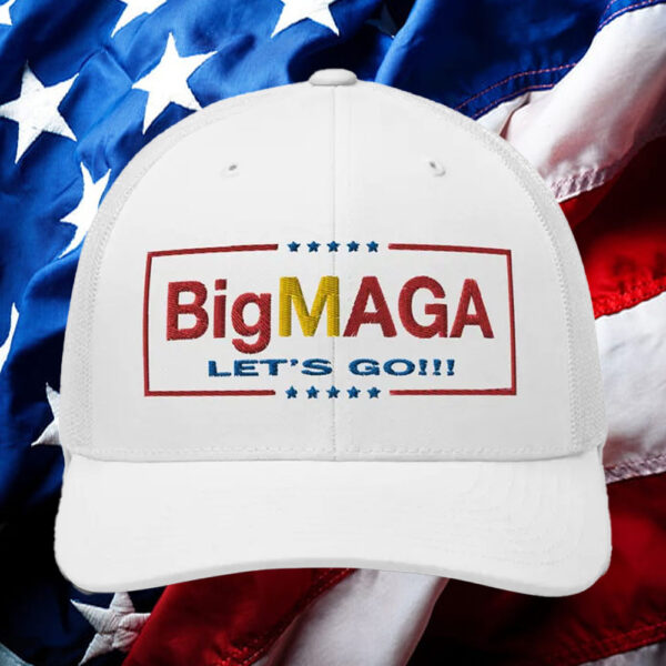 Big MAGA hat Let's Go! MagaDonalds Trump Embroidery Hat4